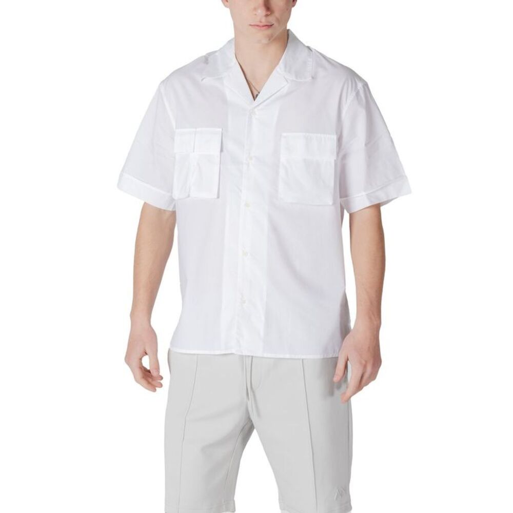 Antony Morato White Lyocell Shortsleeve Men's Shirt